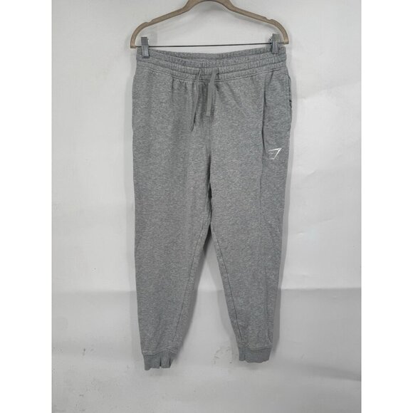 Gymshark Crest Jogger Men Medium Grey Athleisure Workout Athletic Loungewear - Picture 1 of 13